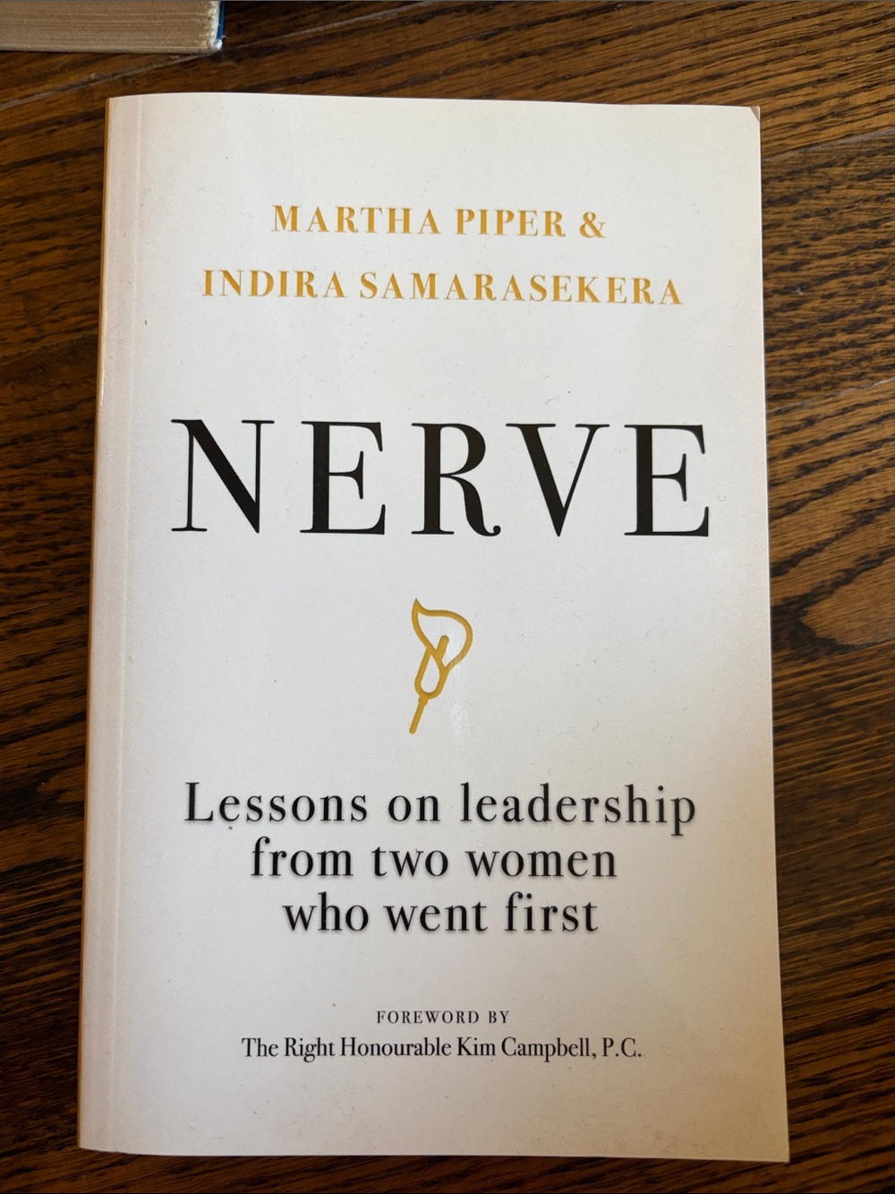 NERVE by Martha Piper & Indira Samarasekera - White & Gold Cover